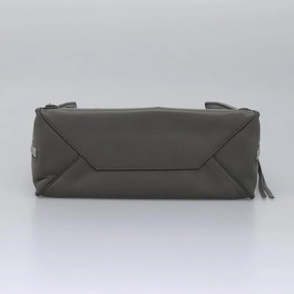 BALENCIAGA Paper Mini Hand Bag Leather Gray 370926 Auth PP323AM - Picture 6 of 16